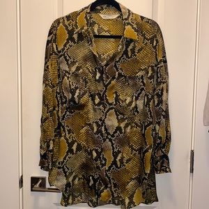 Zara Oversized Snake-print Blouse